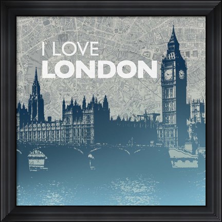 Framed City Love I Print