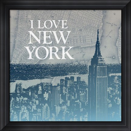 Framed City Love II Print