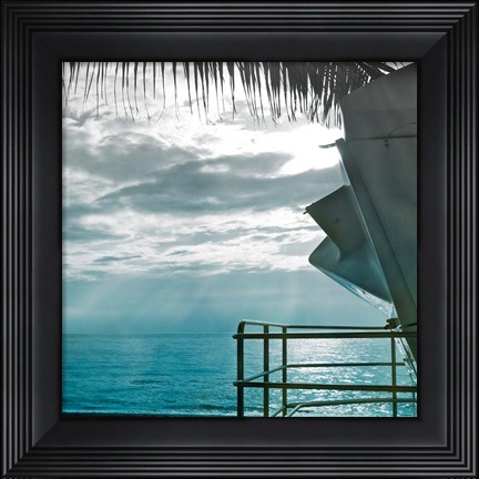 Framed On a Teal Beach II Print