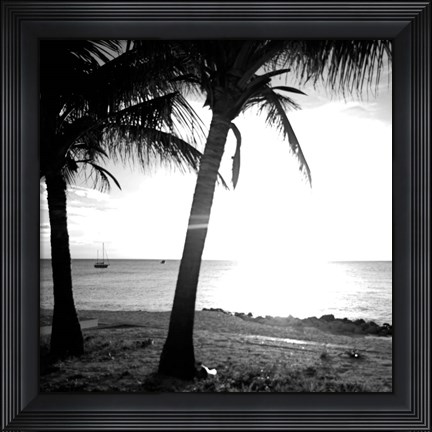Framed BW Bimini Sunset II Print