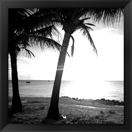 Framed BW Bimini Sunset II Print