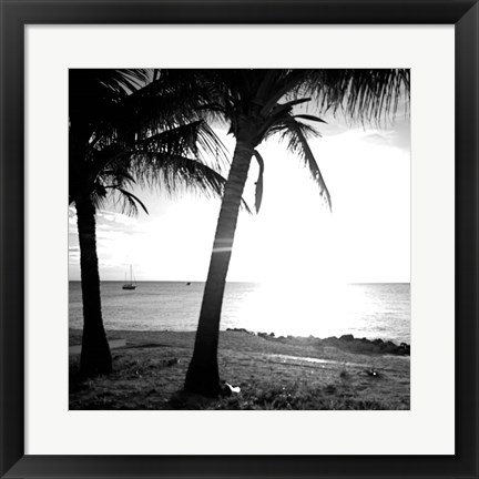 Framed BW Bimini Sunset II Print