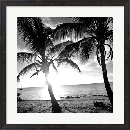 Framed BW Bimini Sunset I Print
