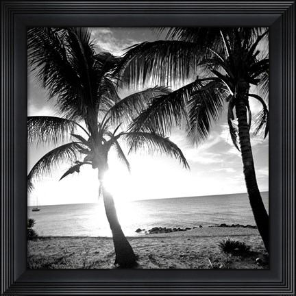 Framed BW Bimini Sunset I Print