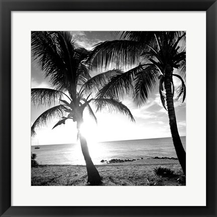 Framed BW Bimini Sunset I Print