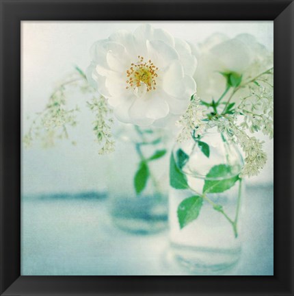 Framed White Peonies Print