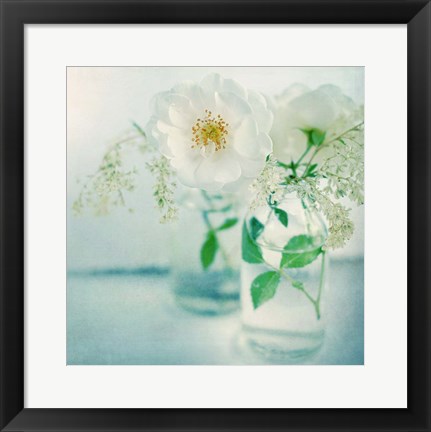 Framed White Peonies Print