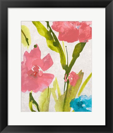 Framed Blue and Pink le Povat  II Print