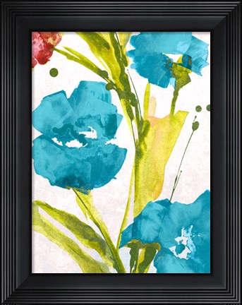 Framed Blue and Pink le Povat I Print