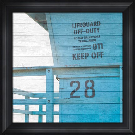 Framed Life Guard Beach Shack Print