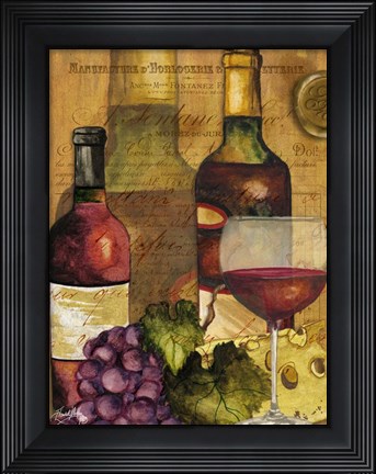 Framed Good Vintage on Gold I Print