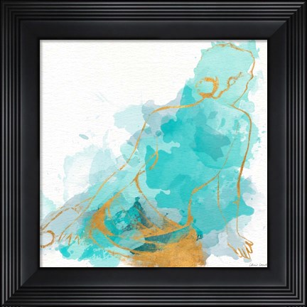 Framed Seated Watercolor Woman I Print