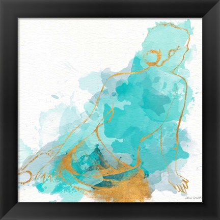 Framed Seated Watercolor Woman I Print