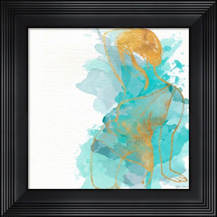 Framed Seated Watercolor Woman II Print