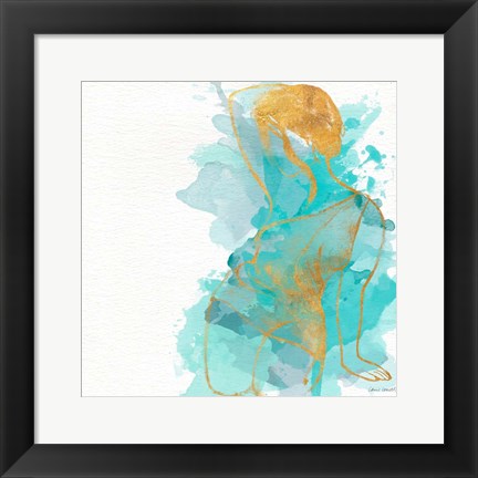 Framed Seated Watercolor Woman II Print