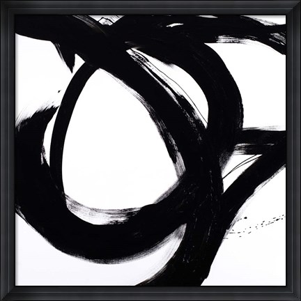 Framed Circular Strokes I Print
