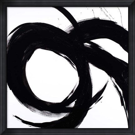 Framed Circular Strokes II Print