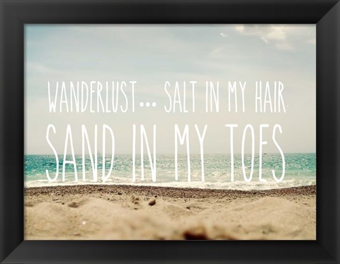 Framed Sand in My Toes Print