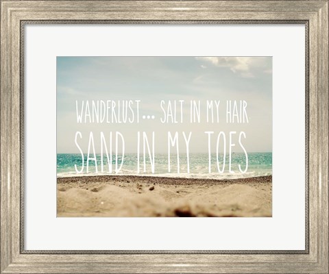Framed Sand in My Toes Print