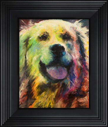 Framed Happy Companion I Print