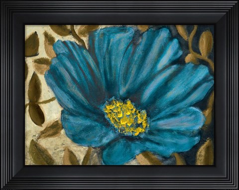 Framed Simple Blue Garden II Print
