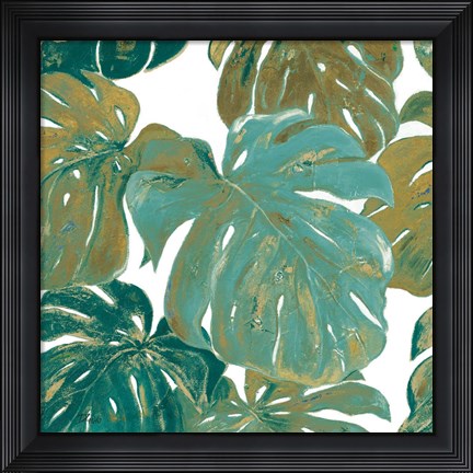 Framed Teal Touch I Print