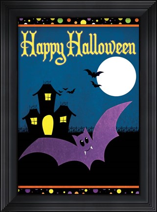 Framed Happy Halloween II Print