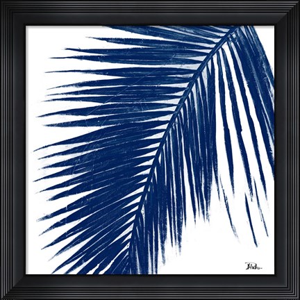 Framed Indigo Baru Palm I Print
