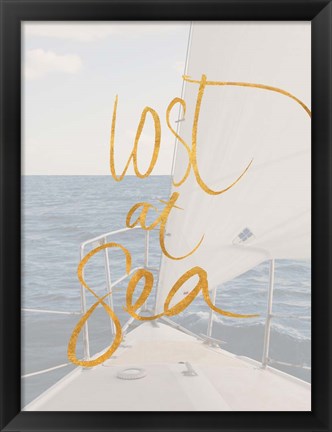 Framed Lost At Sea Print