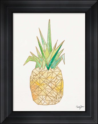 Framed Origami Pineapple Print