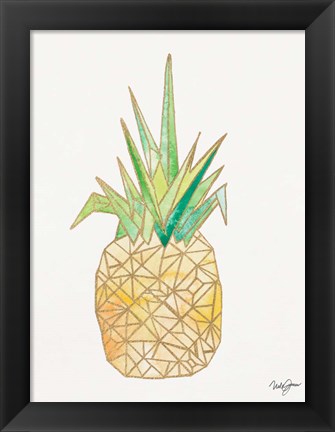 Framed Origami Pineapple Print