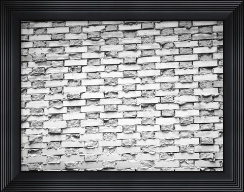 Framed Gray Bricks I Print