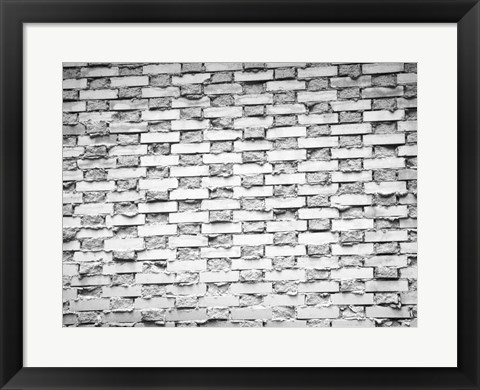 Framed Gray Bricks I Print