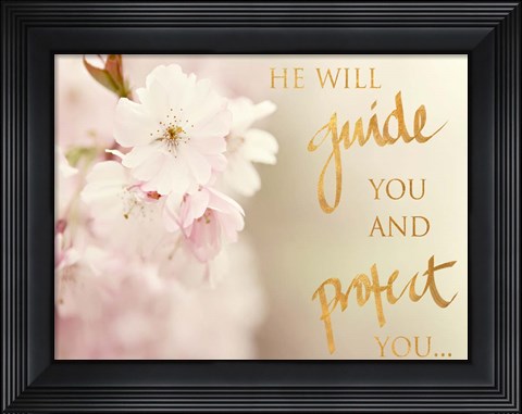 Framed He Will Guide You Print