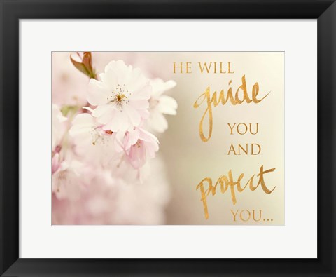 Framed He Will Guide You Print