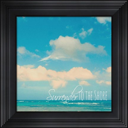 Framed Surrender To The Shore Print