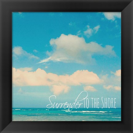 Framed Surrender To The Shore Print