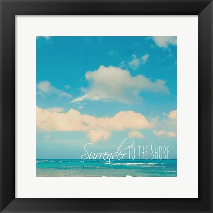 Framed Surrender To The Shore Print