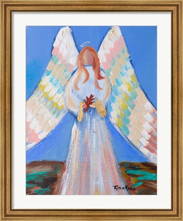 Framed Angel of Fall Print