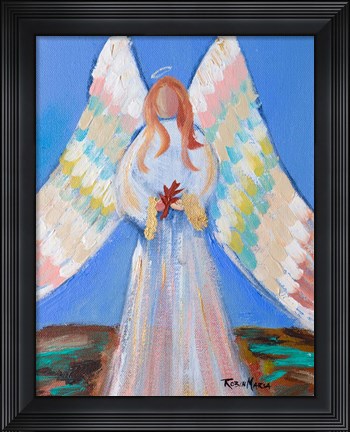 Framed Angel of Fall Print