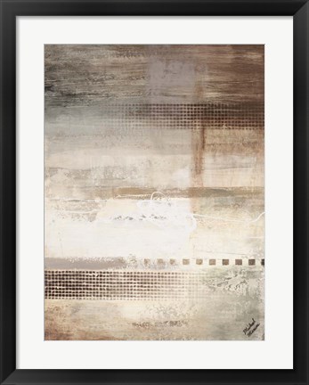 Framed Gray Warmth Coming Through II Print