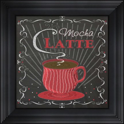 Framed Coffee Chalk Square II Print