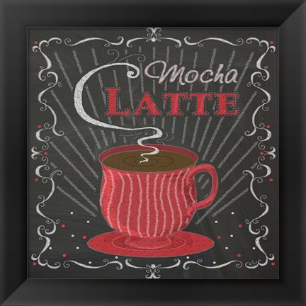 Framed Coffee Chalk Square II Print