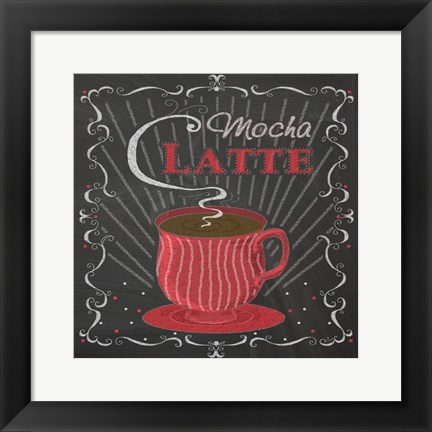 Framed Coffee Chalk Square II Print