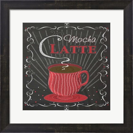 Framed Coffee Chalk Square II Print