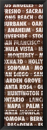 Framed California Wood Type Print