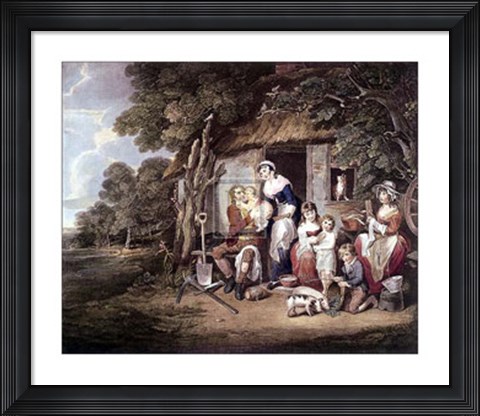 Framed Saturday Evening:Rtn from Labour  [L] Print