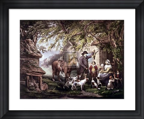 Framed Evening or the Sportsman&#39;s Return [L] Print