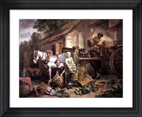 Framed Preparing for Market Print