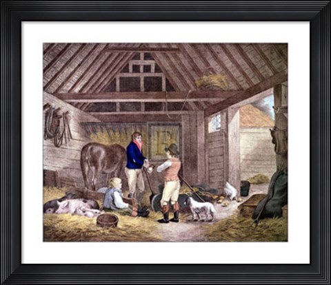 Framed Evening or the Post Boy&#39;s Return Print